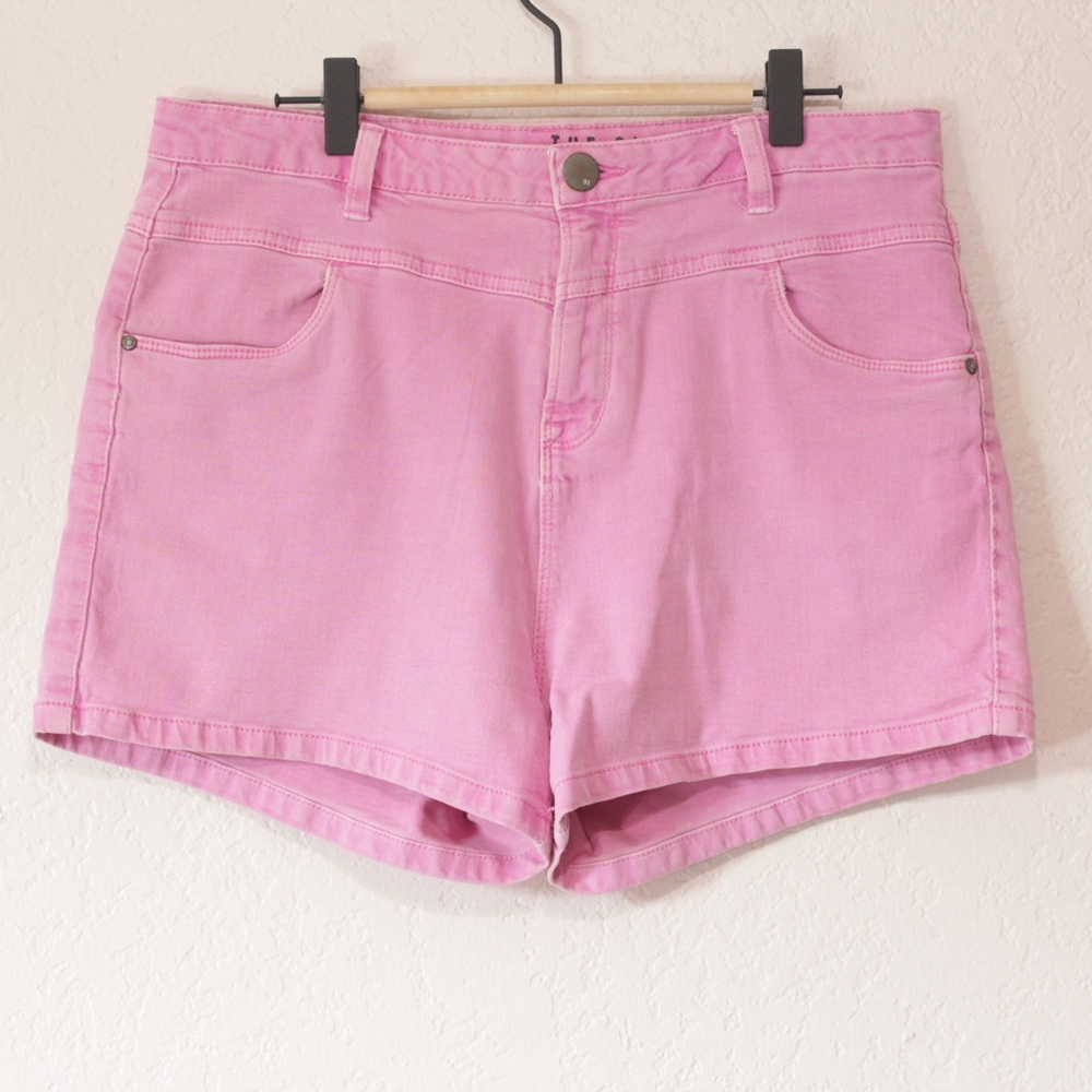 Pink Denim Shorts